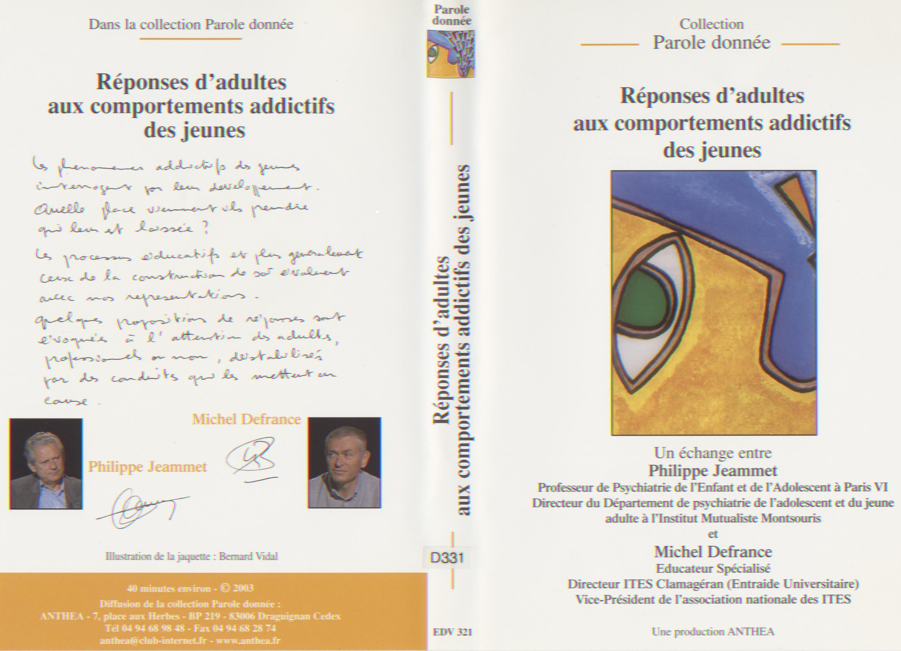 Reponses D'adultes Aux Comportements Additifs Des Jeunes